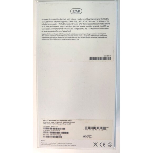 Apple iPhone 6s Plus SIM CARD PIN & BOX ONLY 32GB Model A1634 Space Gray - Picture 5 of 10